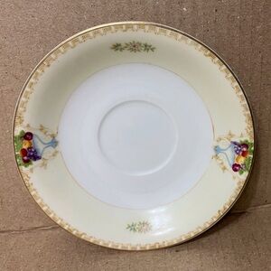 Yamaka China Made in Occupied Japan Small Teacup Saucer Only 4 3/4" Fruit Flower